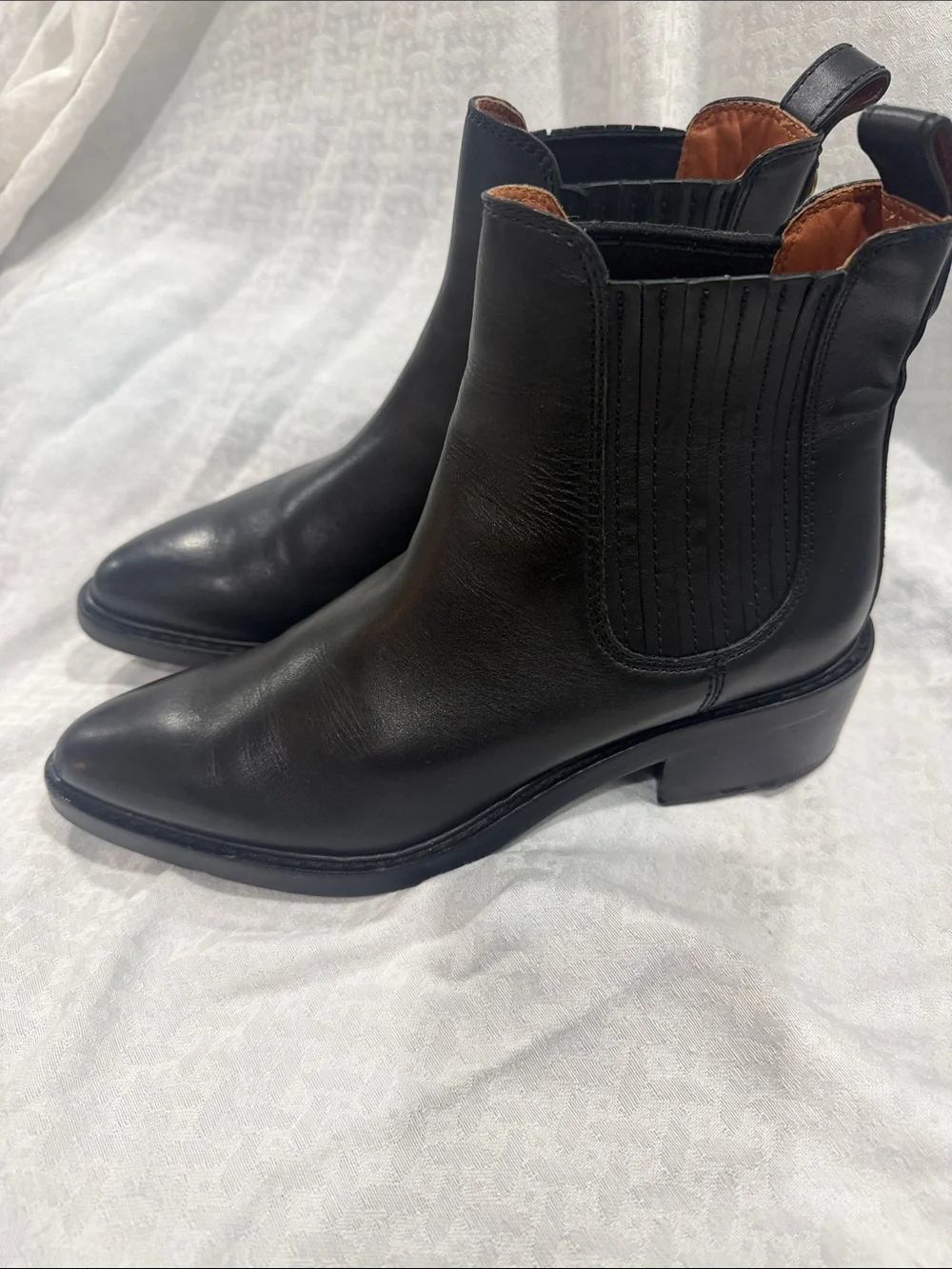 Coach Black Leather Chelsea Ankle Boots